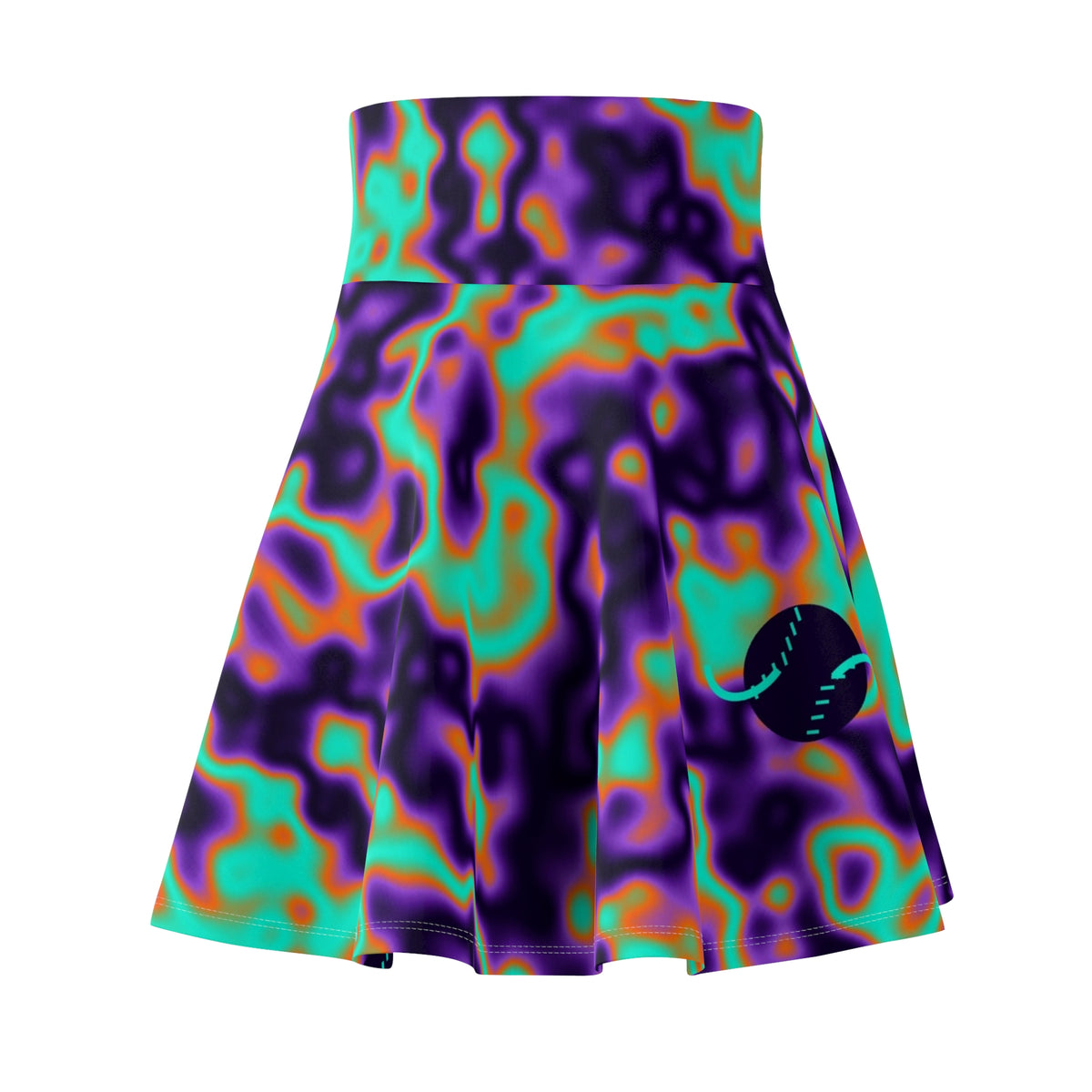 Baseball & Softball Galaxy Glow Marble Flow Women's Athletic Skater Skirt