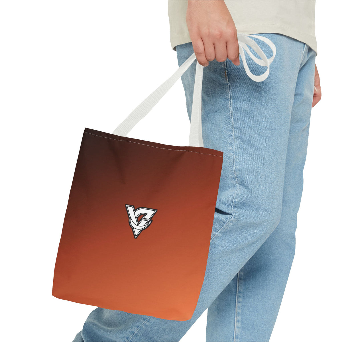Terracotta Ombre Tote Bag — All-Over Print Gym & Everyday Tote