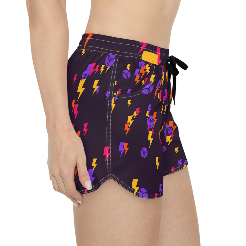 Volleyball Berry Blast Bolt Strike Women's Athletic Shorts with Pockets