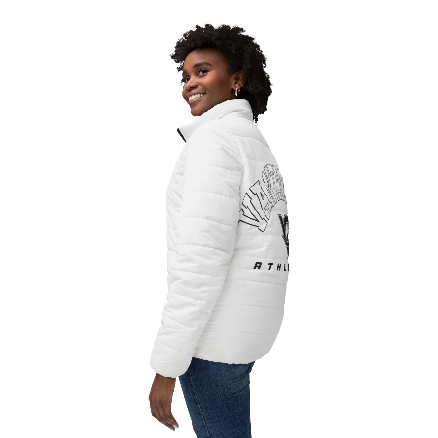 Vantacore Athletics Women’s Puffer Jacket — Logo Quilted Winter Coat