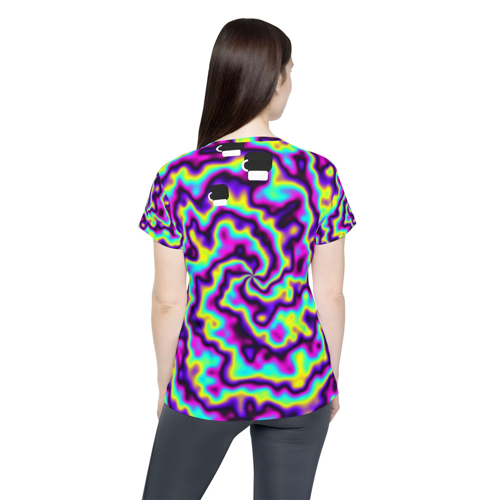 Combat Sports Midnight Neon Tie-Dye Spin Women's Sports Jersey
