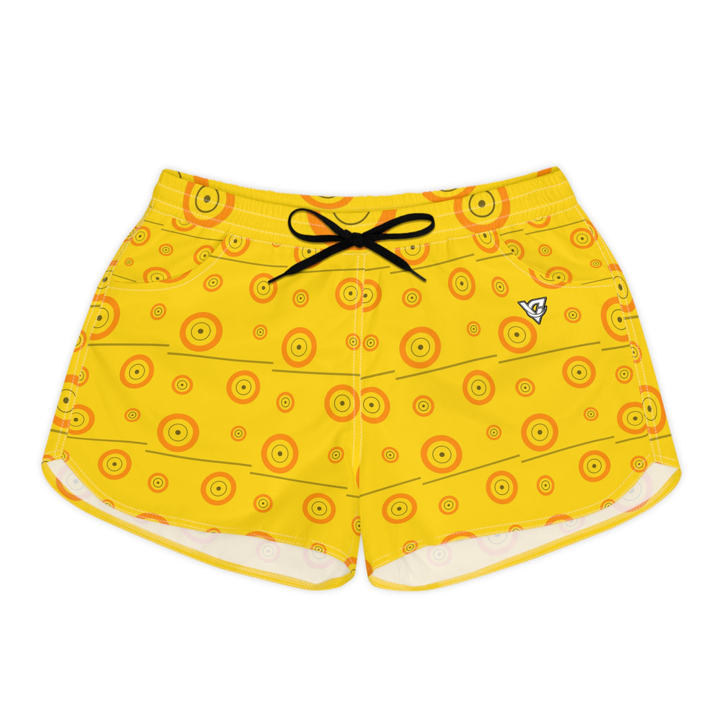 Training & Gym Neon Citrus Iron Plate Women's Athletic Shorts with Pockets