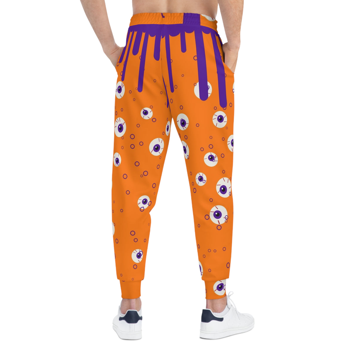 Halloween Pumpkin Orange Slime Drip Men's Joggers – All-Over Print Athletic Jogger Pants