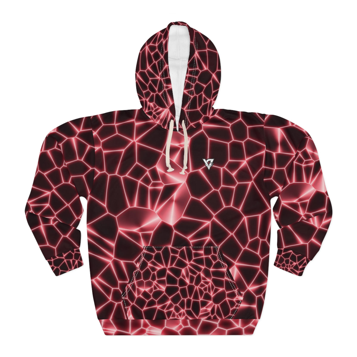 Crimson Magma Men's Pullover Hoodie