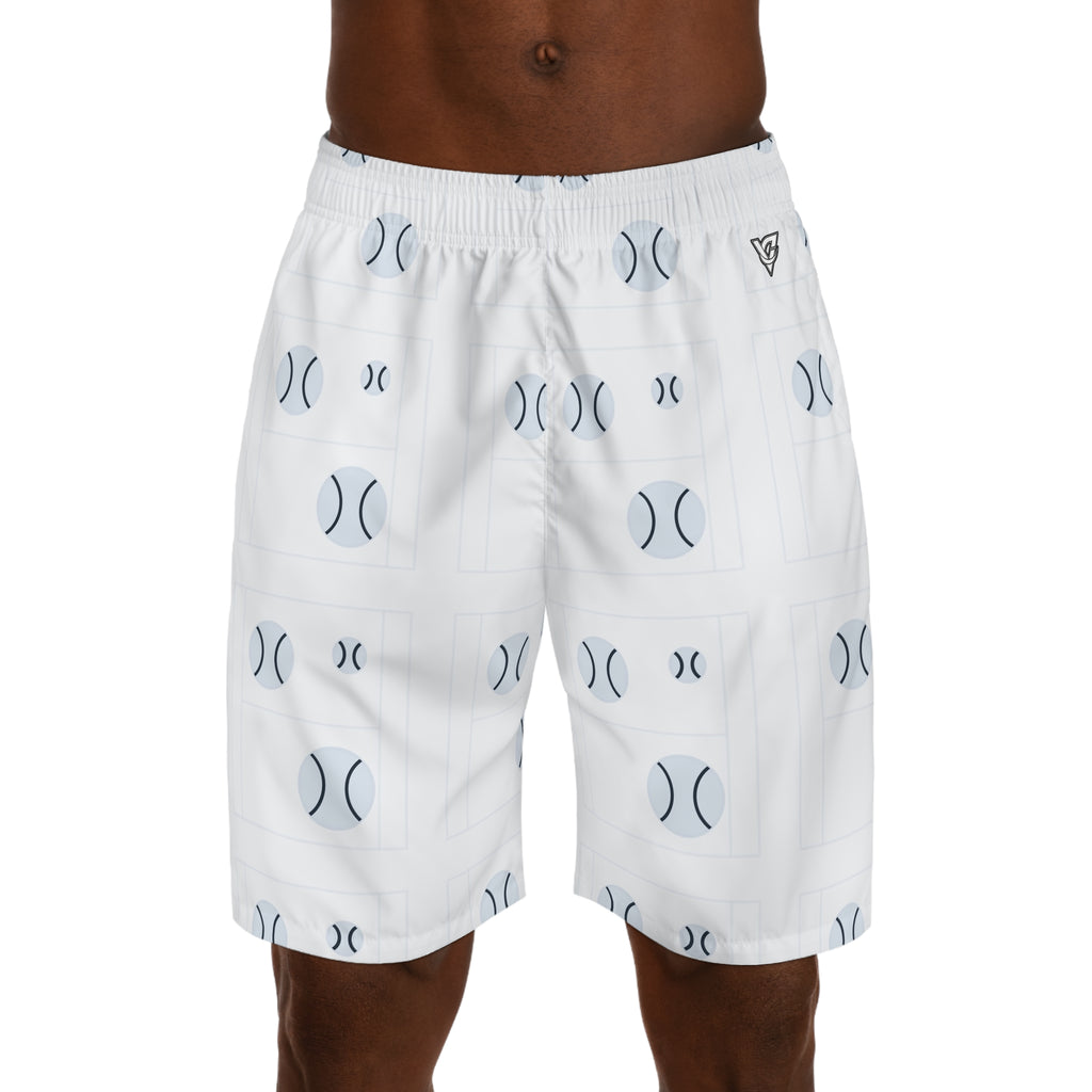 Tennis Arctic White Baseline Seam Men's Athletic Shorts with Pockets