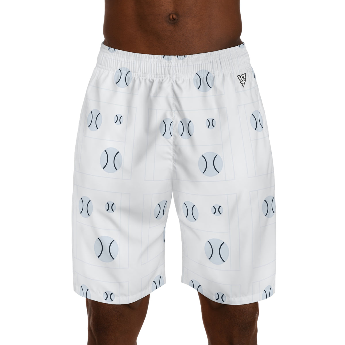 Tennis Arctic White Baseline Seam Men's Athletic Shorts with Pockets