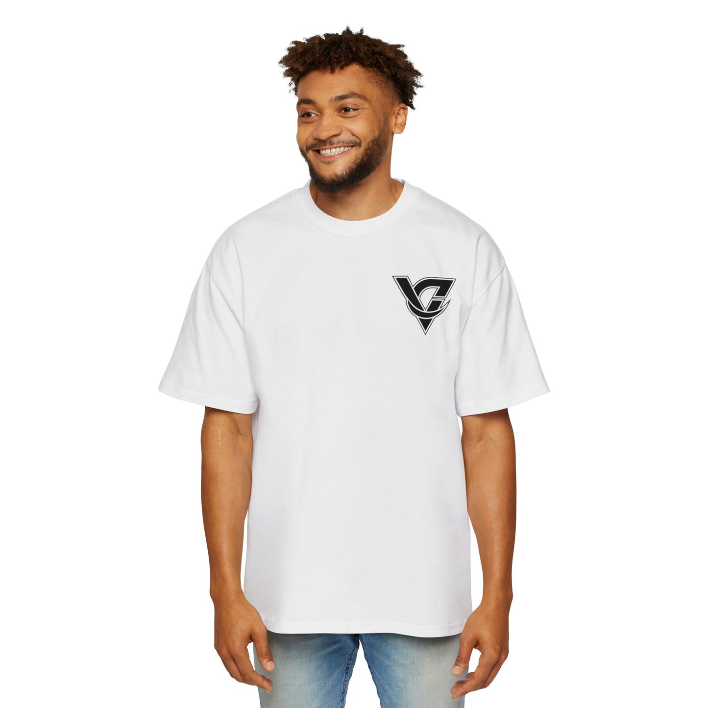 Graphic Tee — Minimal Geometric V Logo Chest Print