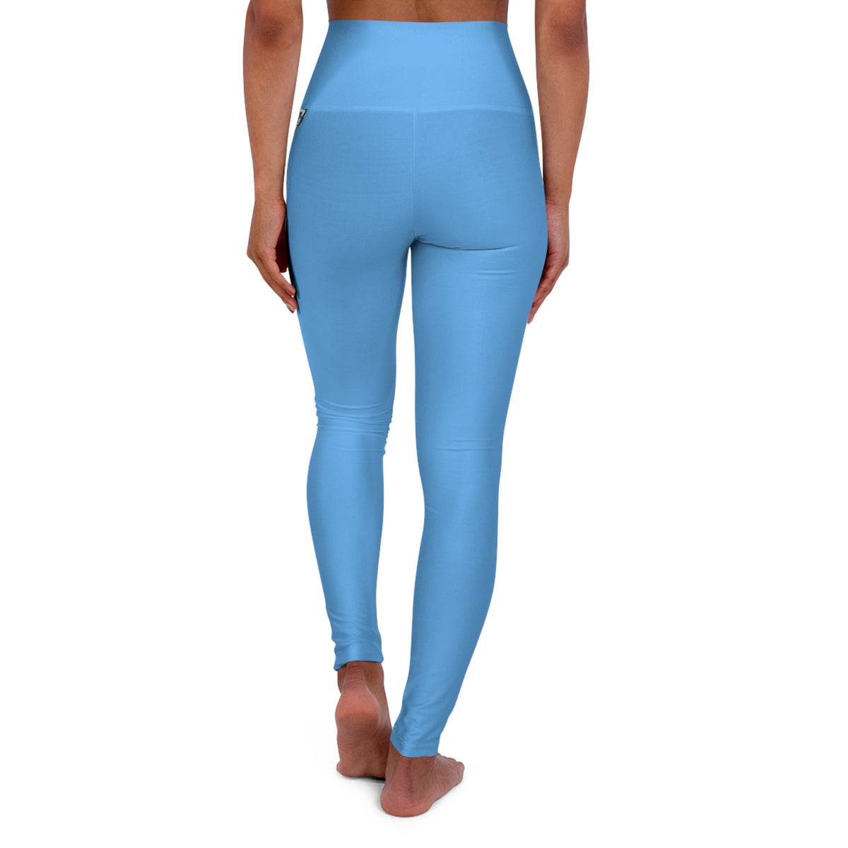 Sky Blue Essential High-Waisted Yoga Leggings