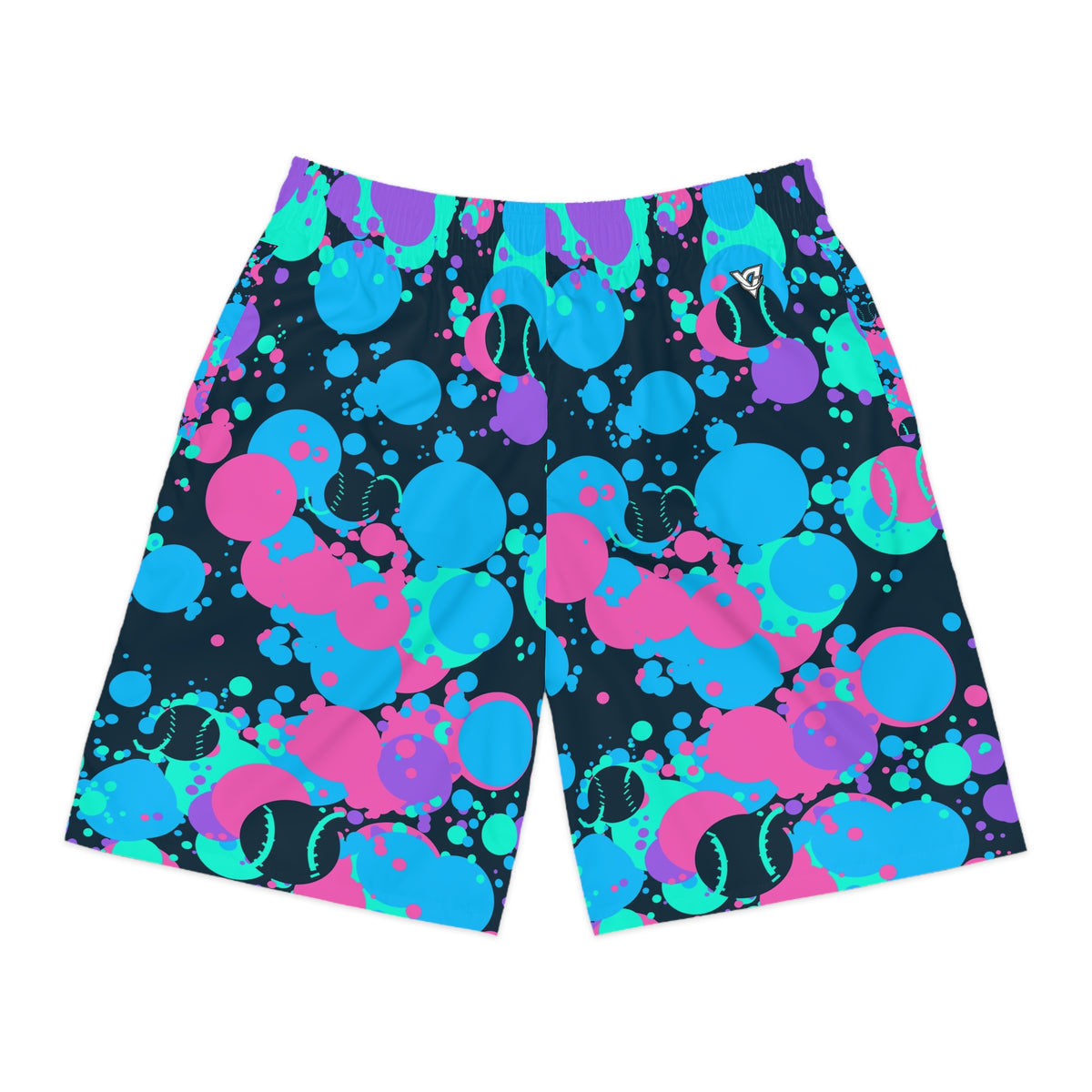 Baseball & Softball Neon Lagoon Splash Zone Men's Athletic Shorts with Pockets