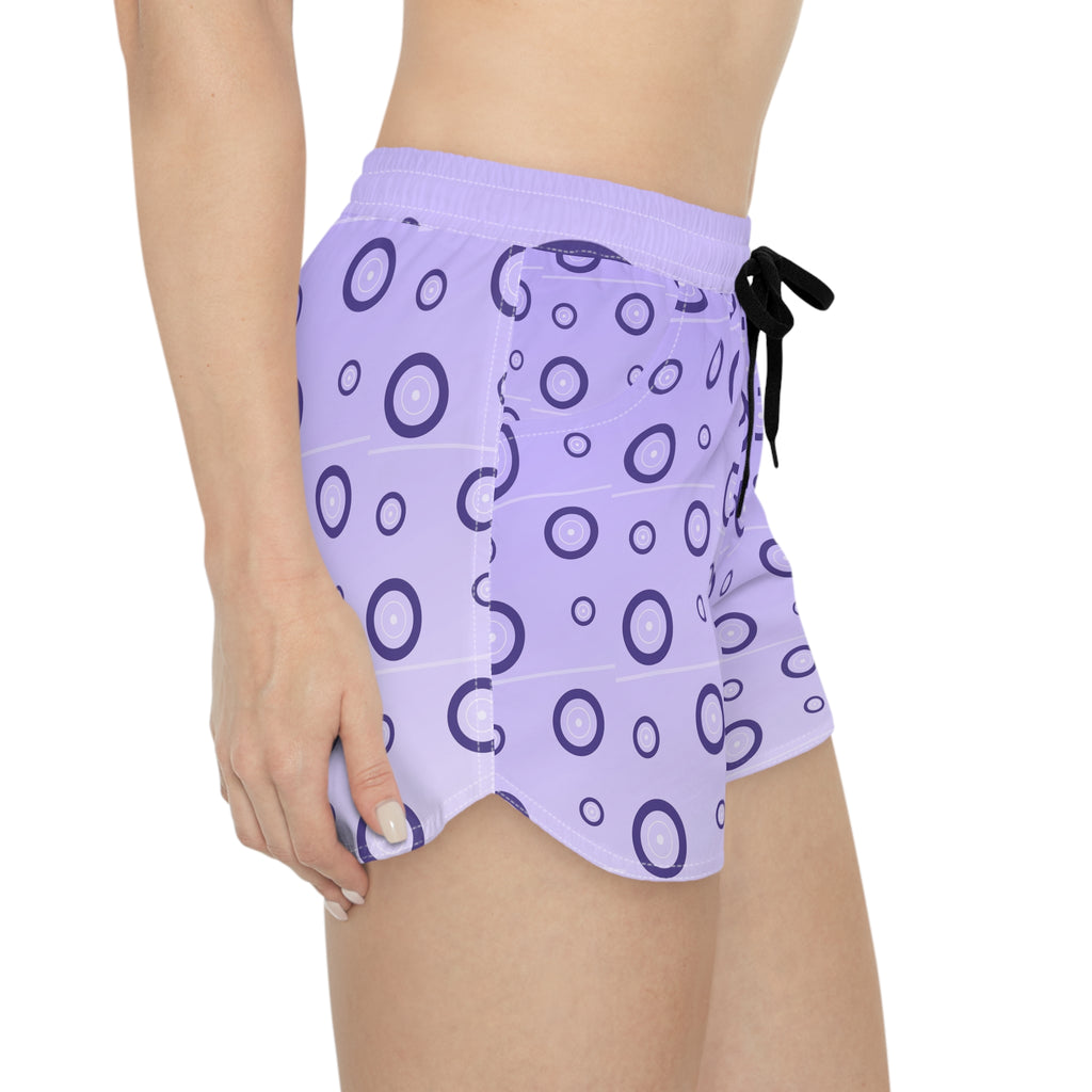 Training & Gym Lavender Mist Iron Plate Women's Athletic Shorts with Pockets