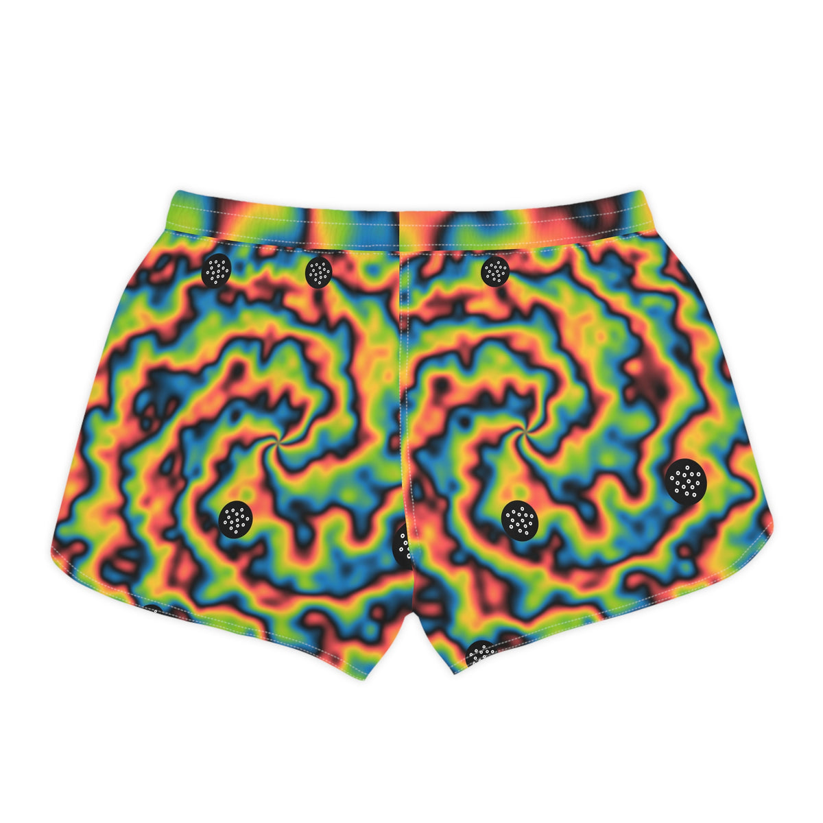 Golf Rainbow Rally Tie-Dye Spin Women's Athletic Shorts with Pockets