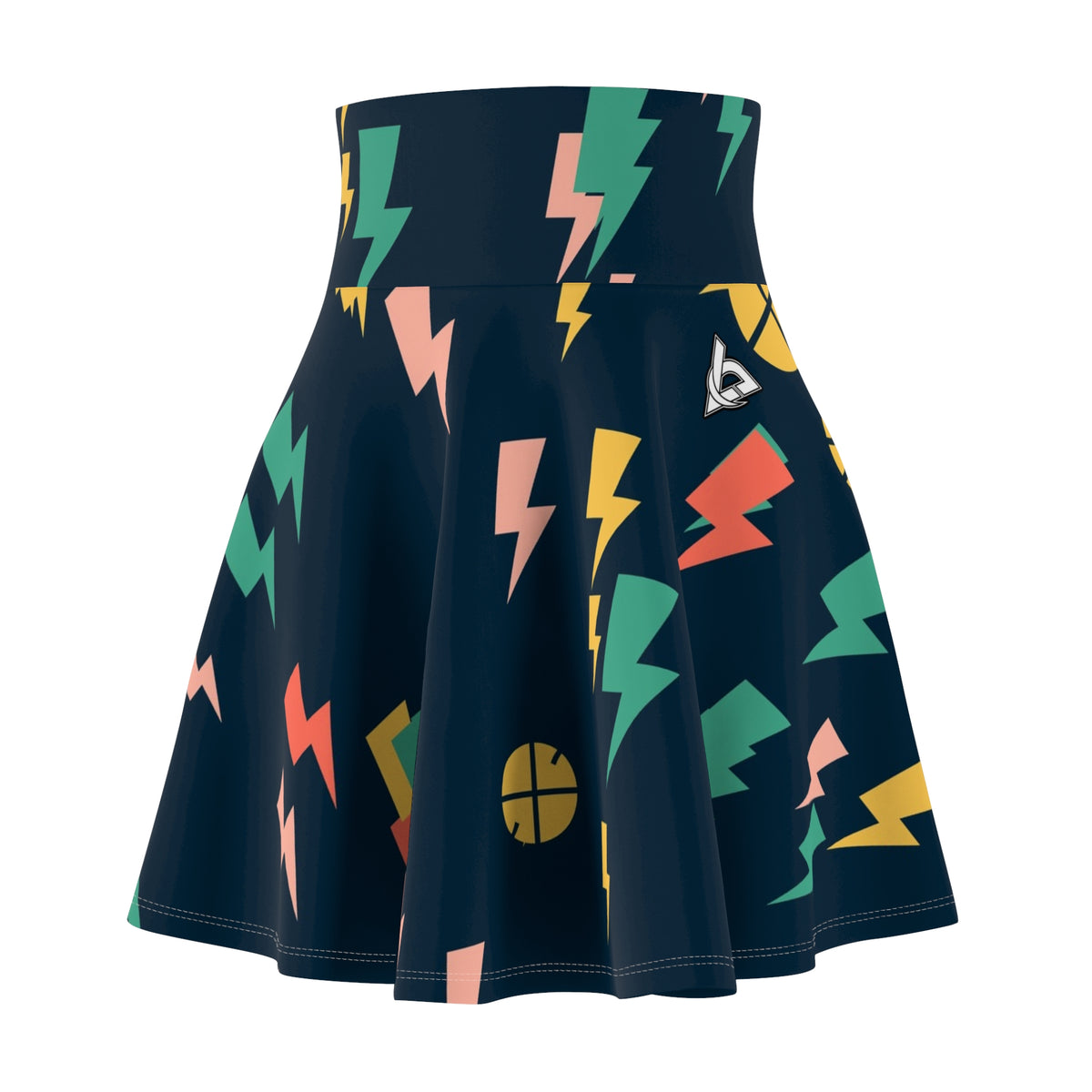 Basketball Coral Reef Bolt Strike Women's Athletic Skater Skirt