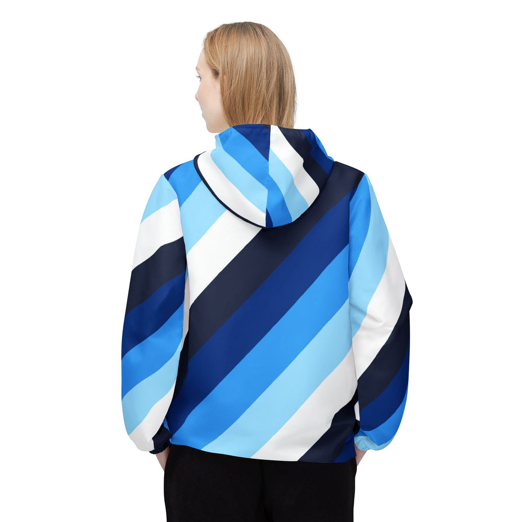 Ocean Stripe Women's Windbreaker Jacket