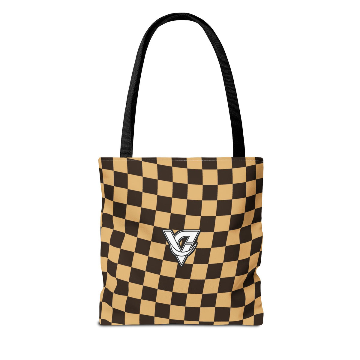 Desert Warp Check Tote Bag — All-Over Print Gym & Everyday Tote