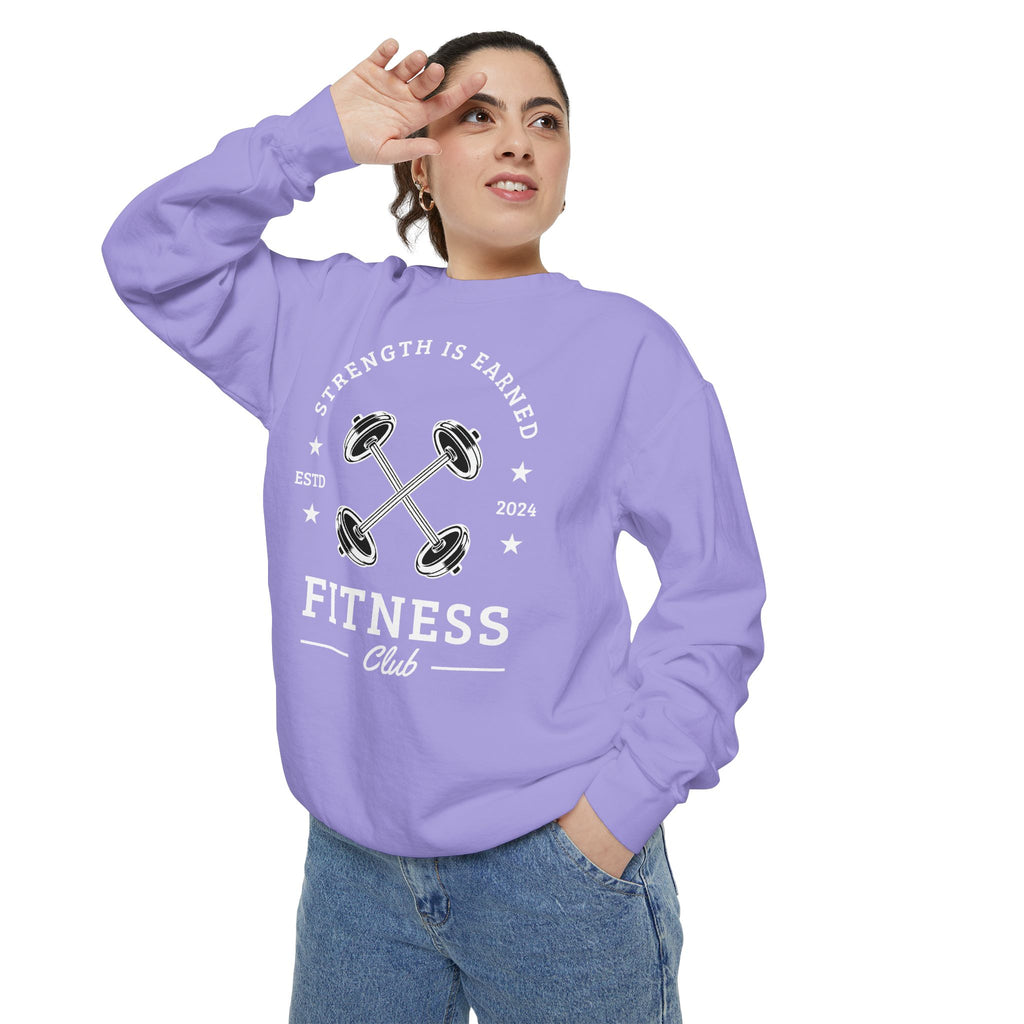 Fitness Club Sweatshirt | "Strength Is Earned" Crewneck