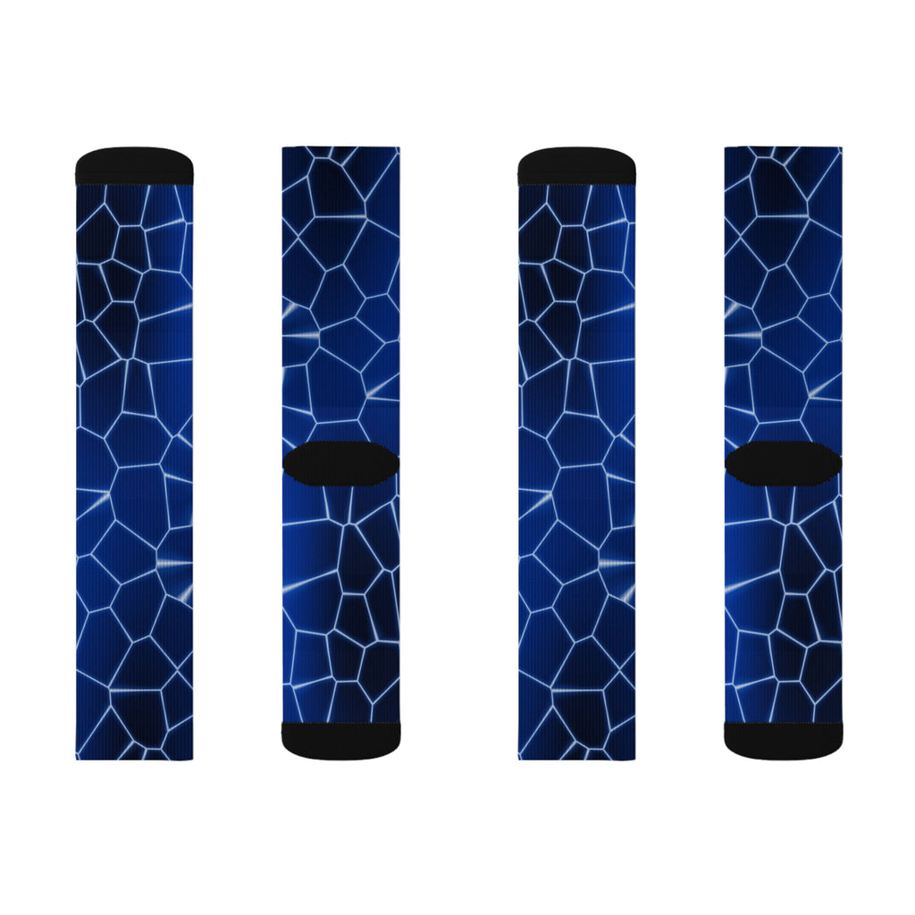 Cobalt Rift Athletic Crew Socks
