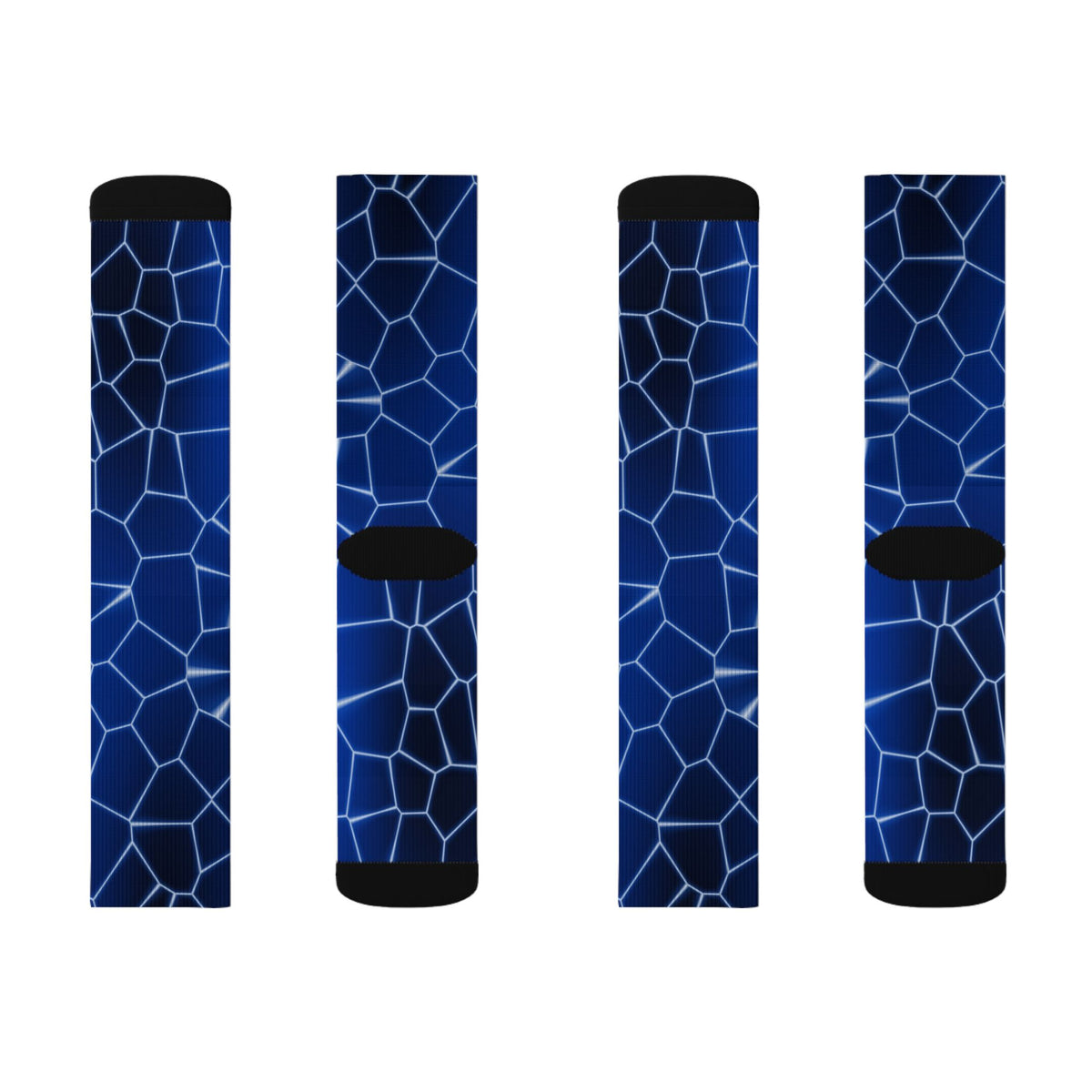 Cobalt Rift Athletic Crew Socks