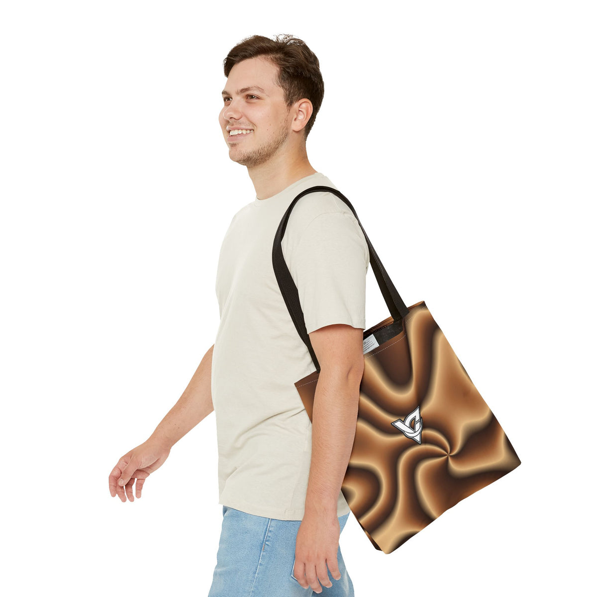Chestnut Tie-Dye Tote Bag — All-Over Print Gym & Everyday Tote