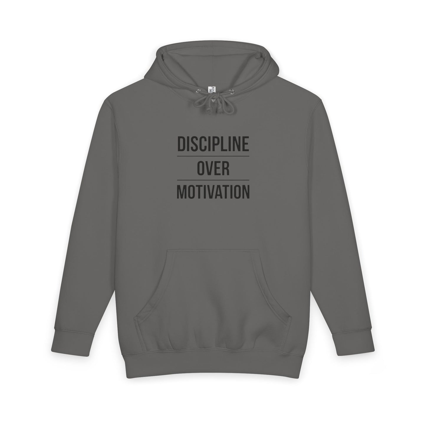 Discipline Over Motivation Hoodie — Minimal Motivational Pullover