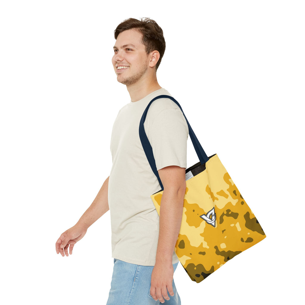 Mustard Magma Tote Bag — All-Over Print Gym & Everyday Tote