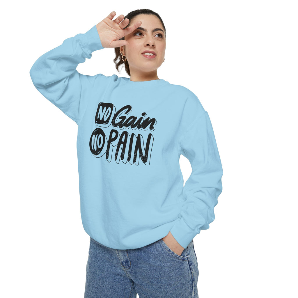 No Gain No Pain Sweatshirt | Motivational Fitness Crewneck