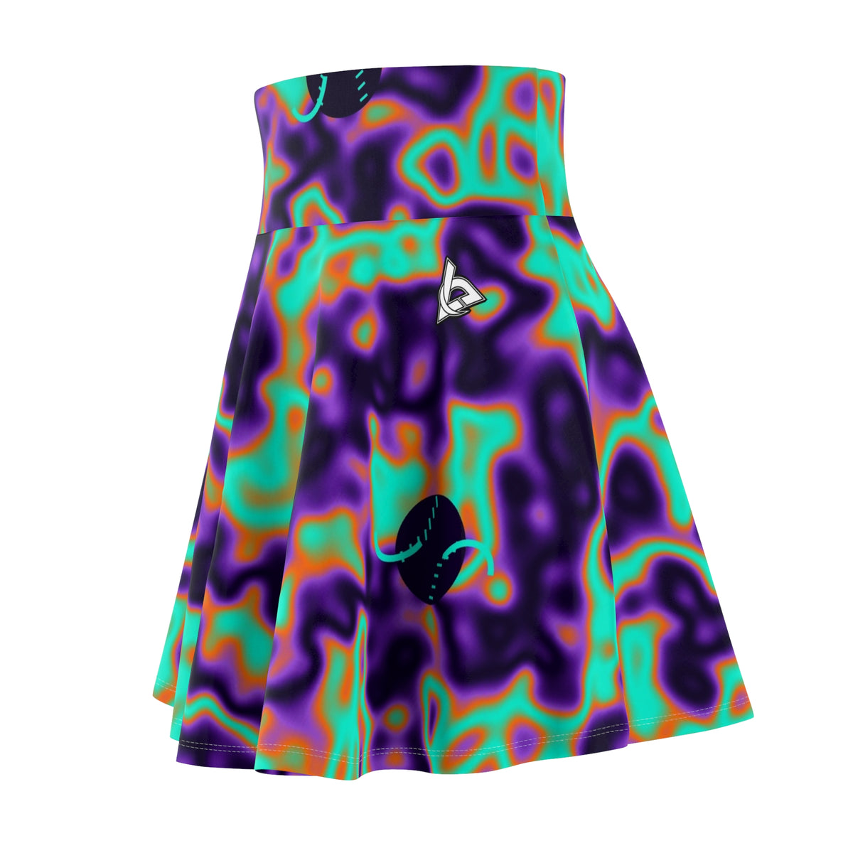 Baseball & Softball Galaxy Glow Marble Flow Women's Athletic Skater Skirt