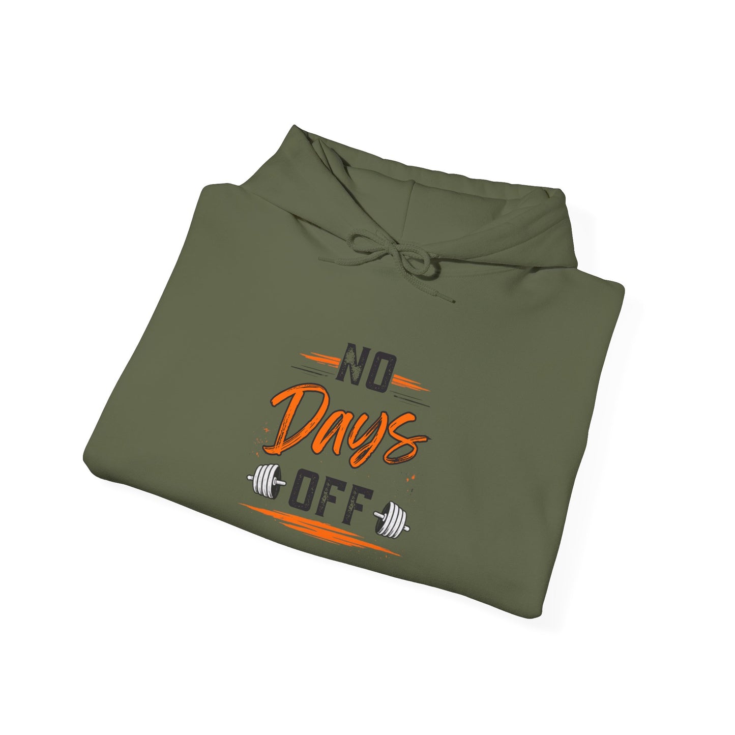 No Days Off | Heavy Hooded Sweatshirt