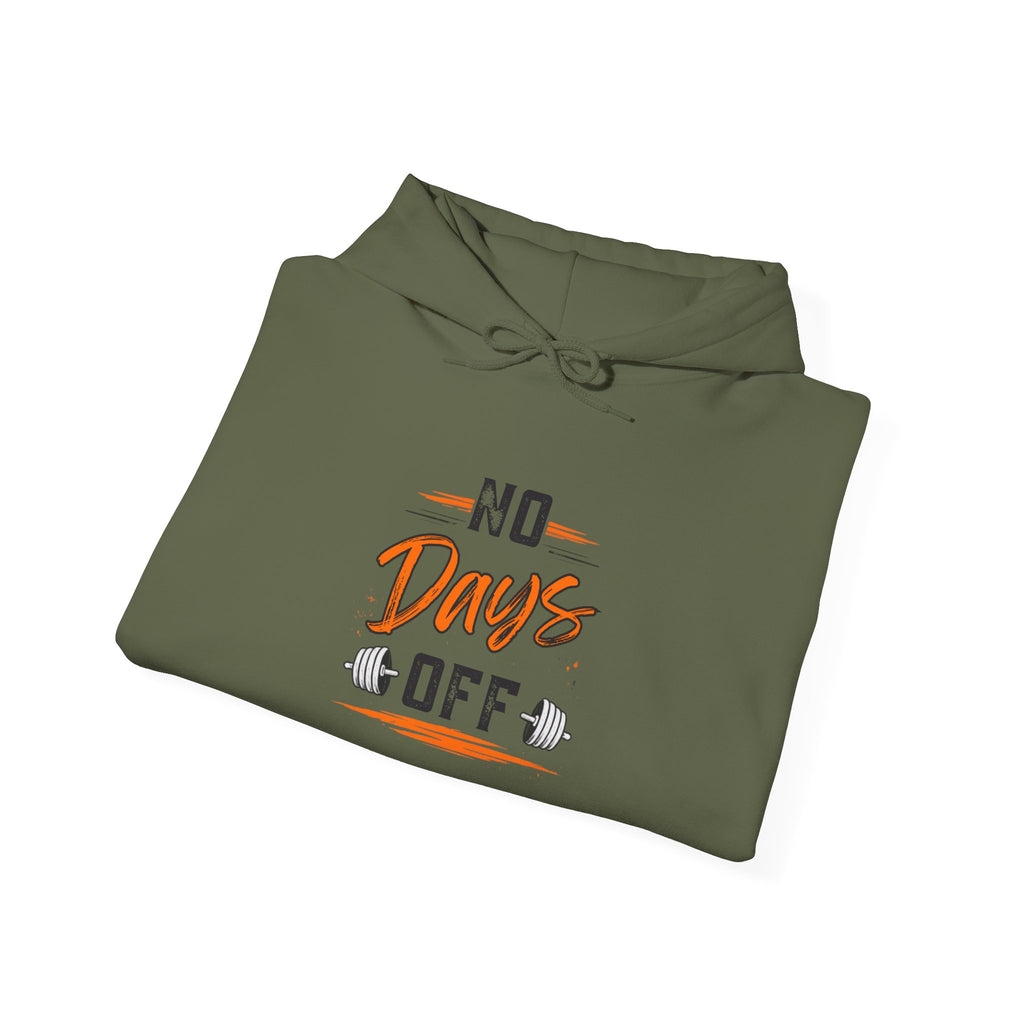 No Days Off | Heavy Hooded Sweatshirt
