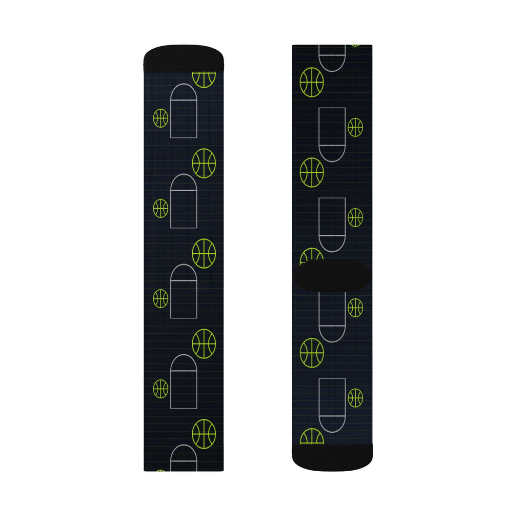 Basketball Volt Night Court Seam Athletic Crew Socks