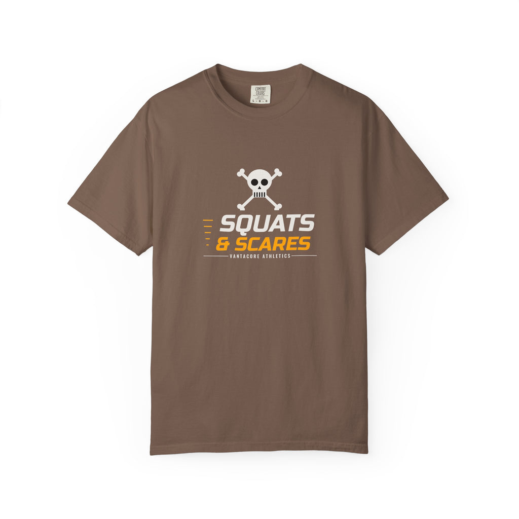 Squats & Scares | Women's Halloween Garment-Dyed Graphic Tee