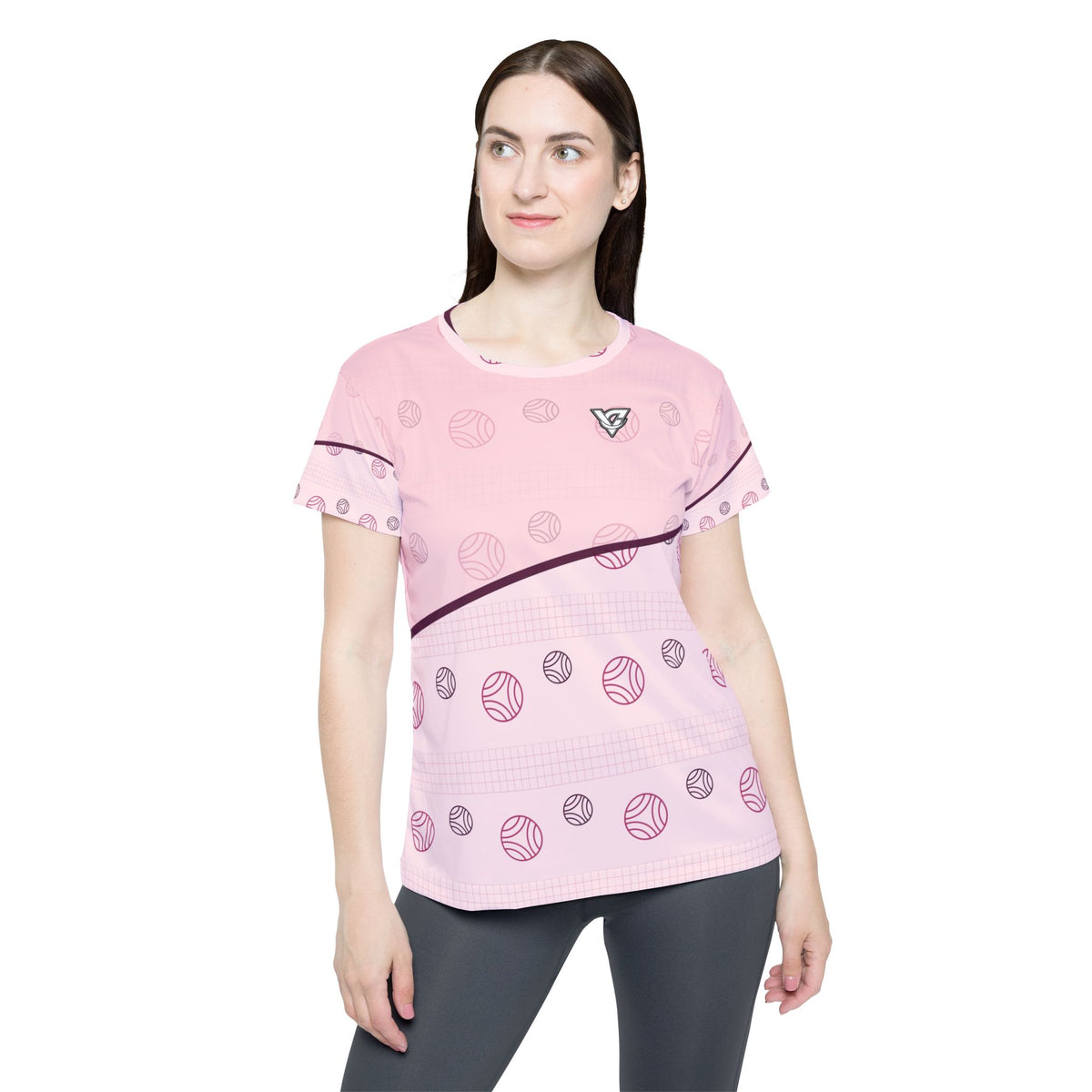 Volleyball Blush Rose Spike Panel Women's Sports Jersey