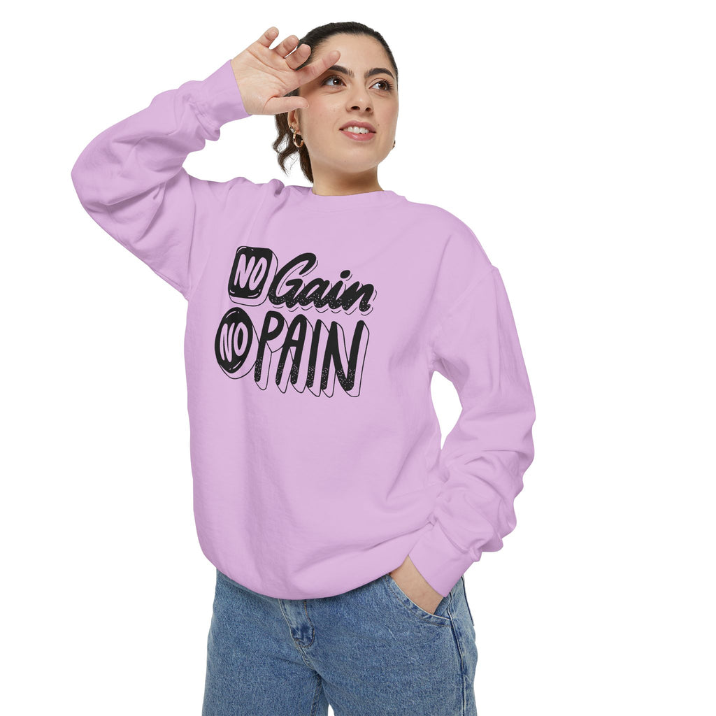 No Gain No Pain Sweatshirt | Motivational Fitness Crewneck