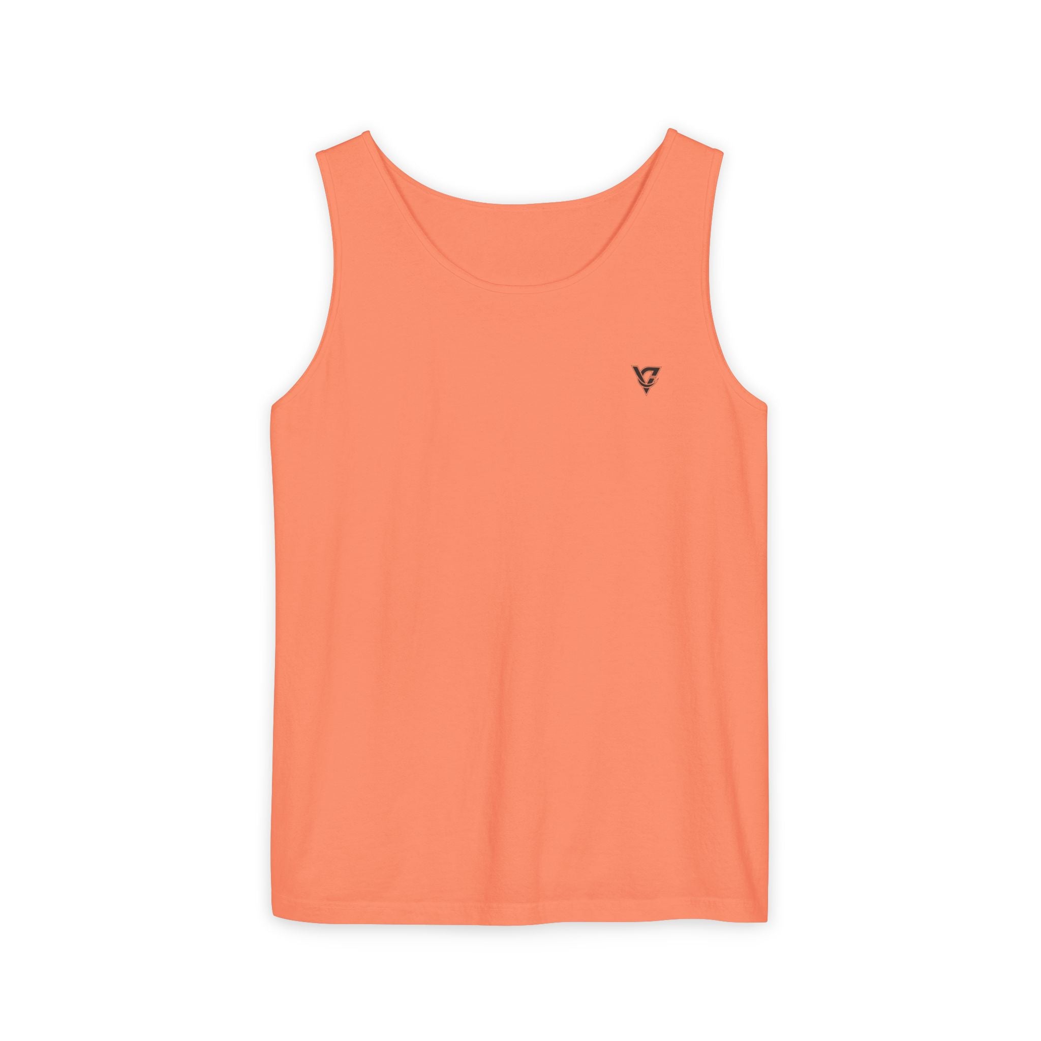 Minimal Geometric Triangle Logo Tank Top | Chest Emblem