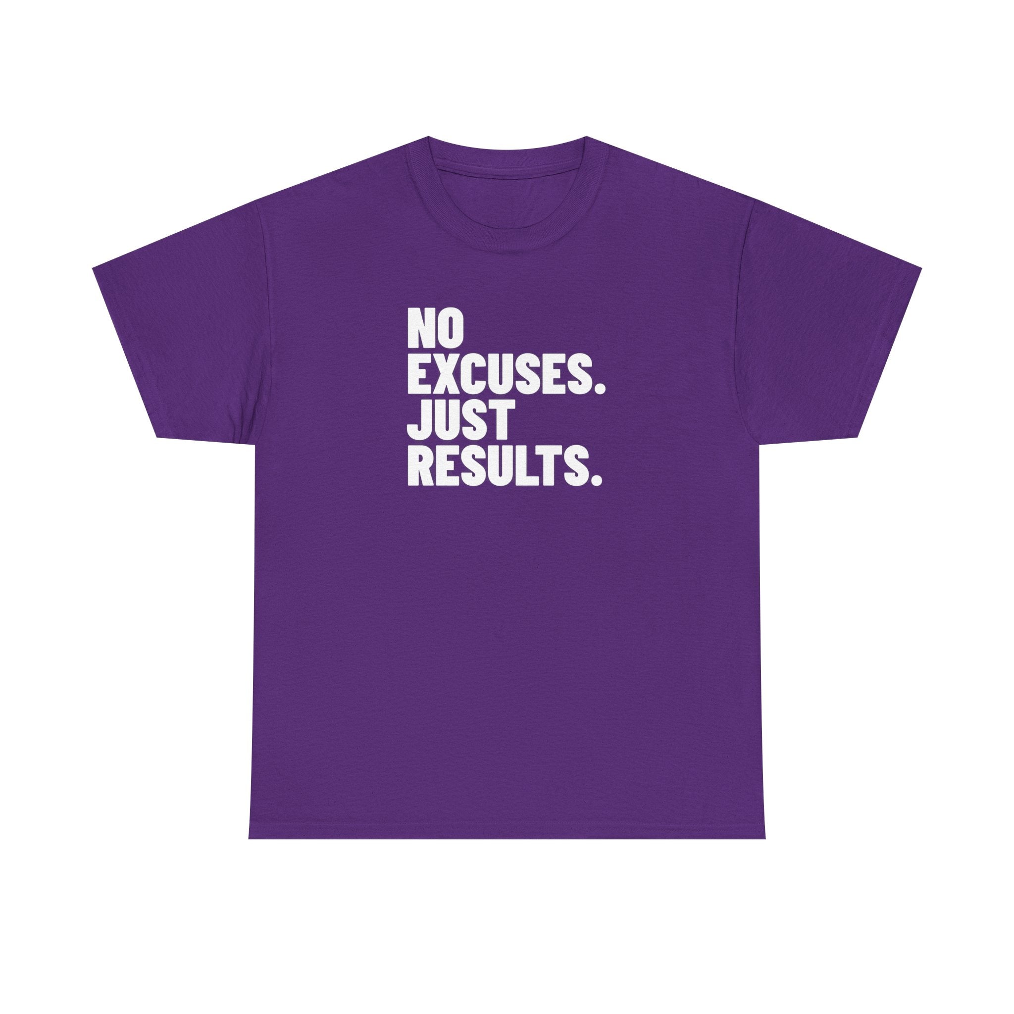 No Excuses Just Results | Motivational Fitness T-Shirt