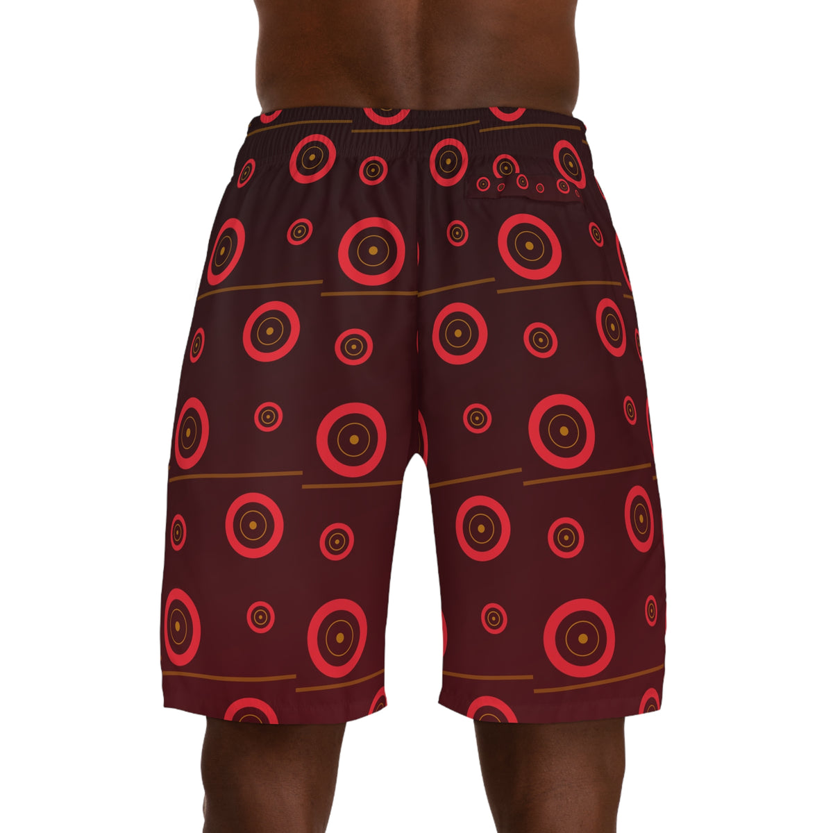 Training & Gym Crimson Blaze Iron Plate Men's Athletic Shorts with Pockets