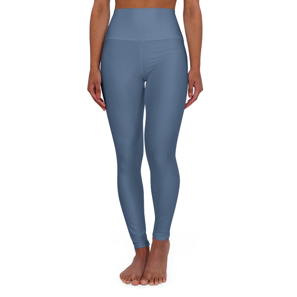 Slate Blue Essential High-Waisted Yoga Leggings