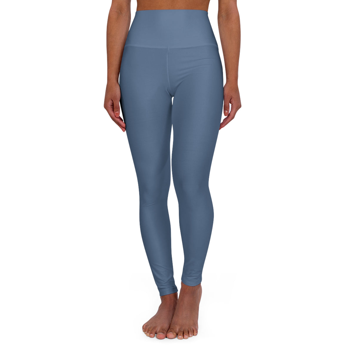 Slate Blue Essential High-Waisted Yoga Leggings