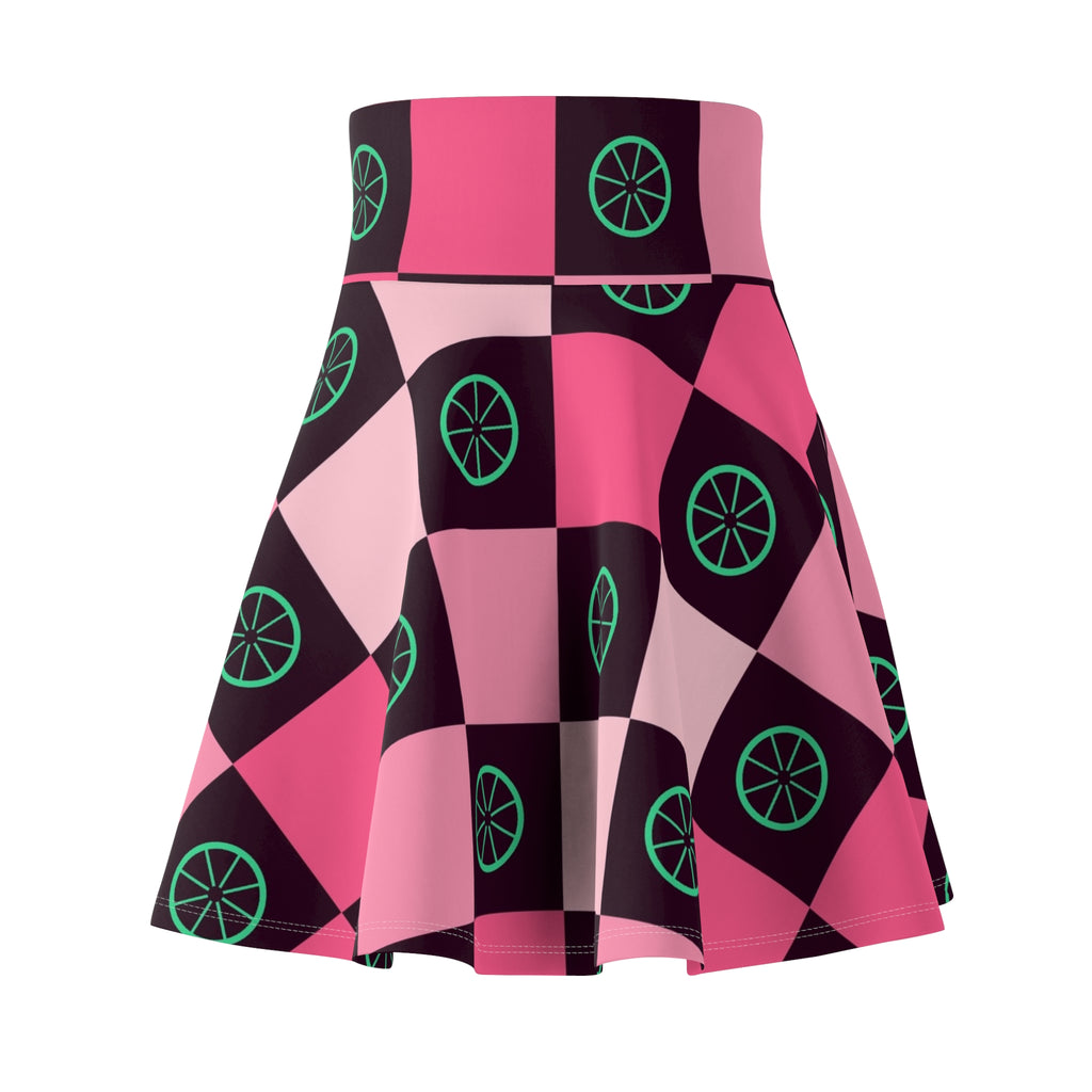 Cycling Flamingo Fizz Checker Drive Women's Athletic Skater Skirt