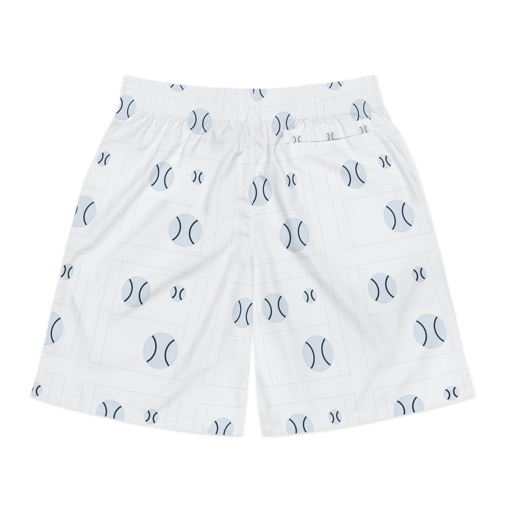 Tennis Arctic White Baseline Seam Men's Athletic Shorts with Pockets