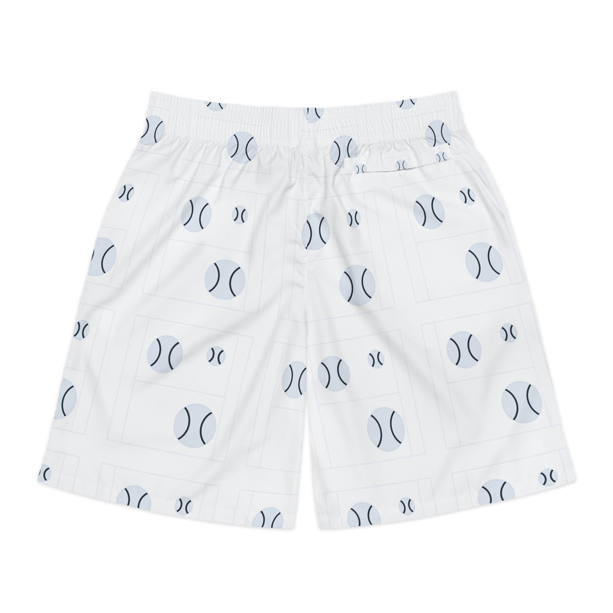 Tennis Arctic White Baseline Seam Men's Athletic Shorts with Pockets