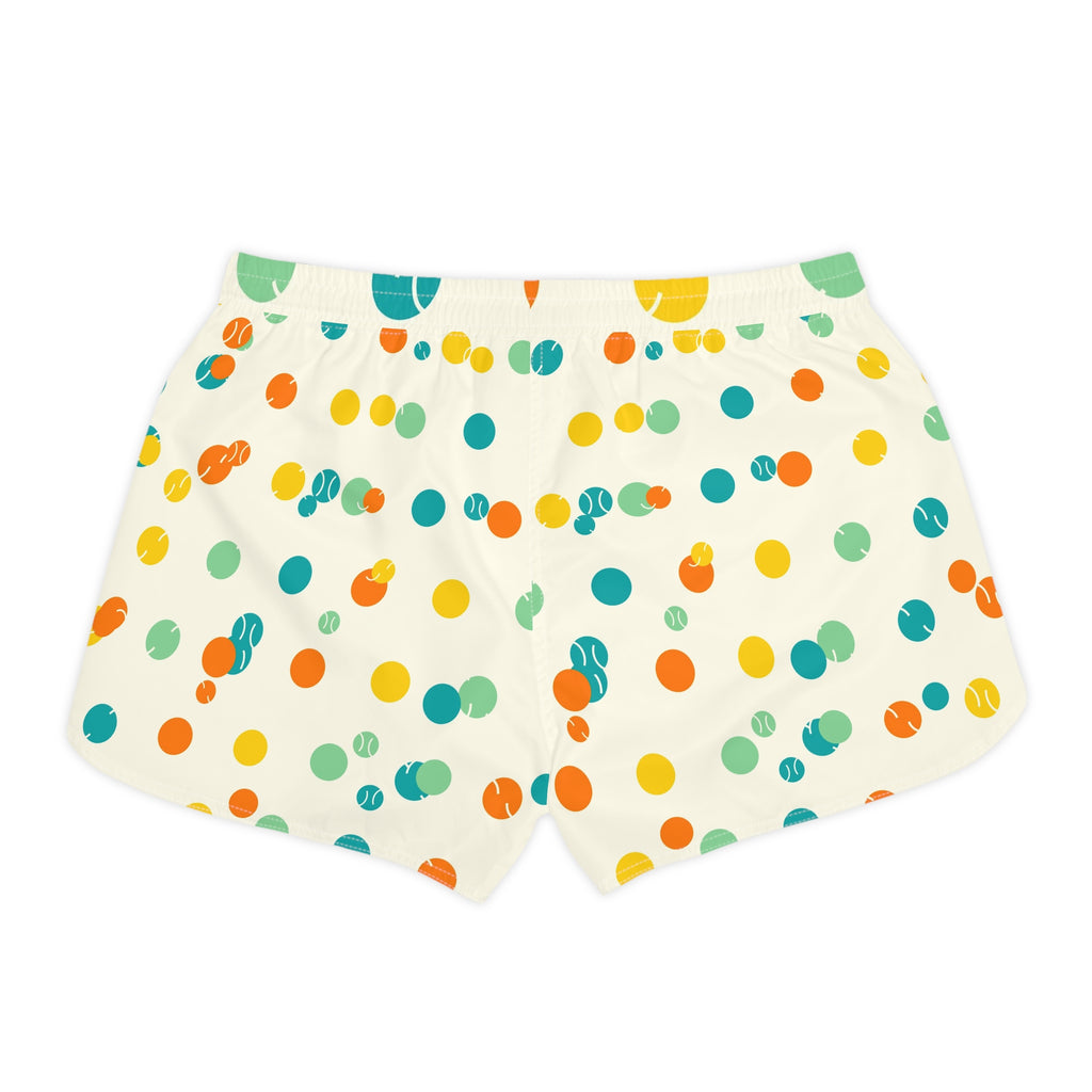 Tennis Citrus Pop Icon Storm Women's Athletic Shorts with Pockets