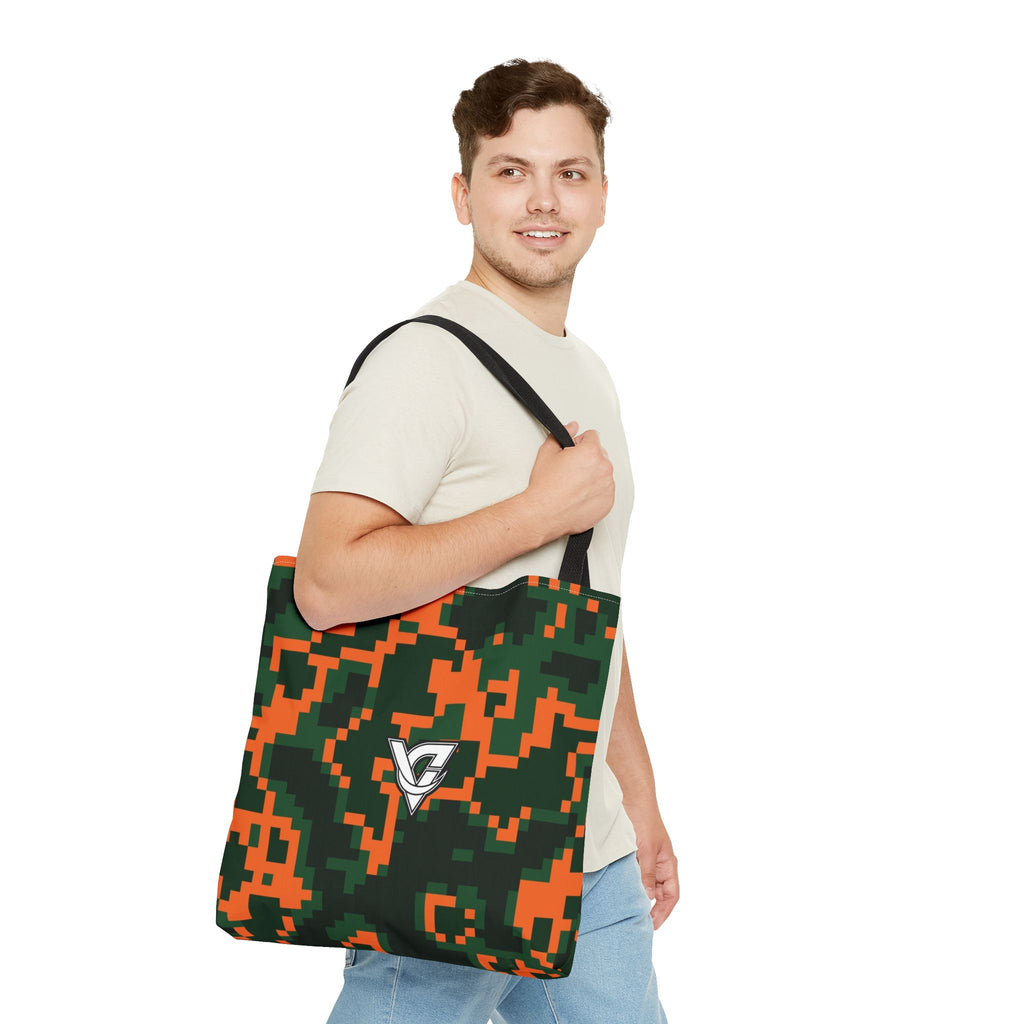 Evergreen Ember Digital Camo Tote Bag — All-Over Print Gym & Everyday Tote
