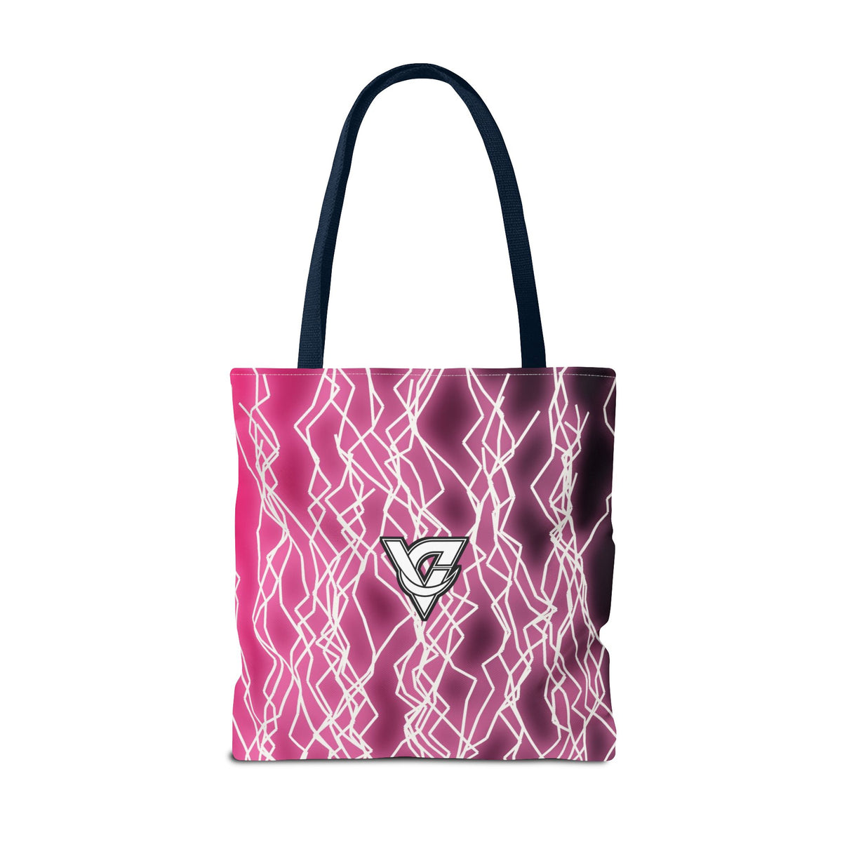 Hot Pink Lightning Tote Bag — All-Over Print Gym & Everyday Tote