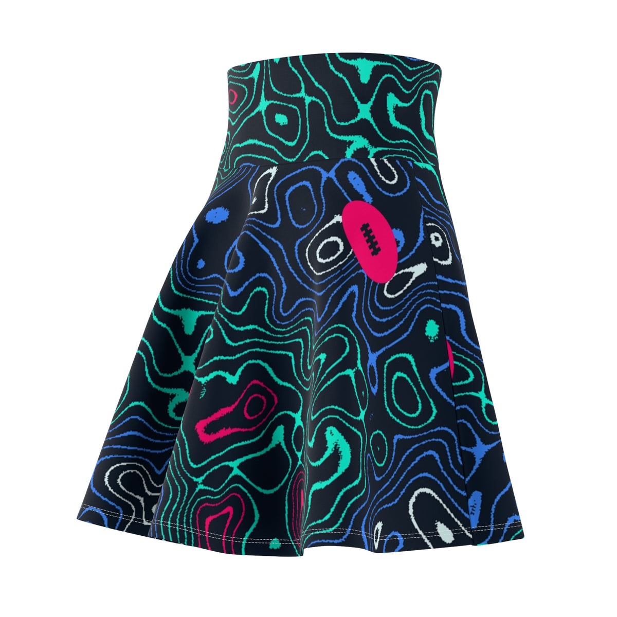 Football Arctic Neon Topo Trail Women's Athletic Skater Skirt