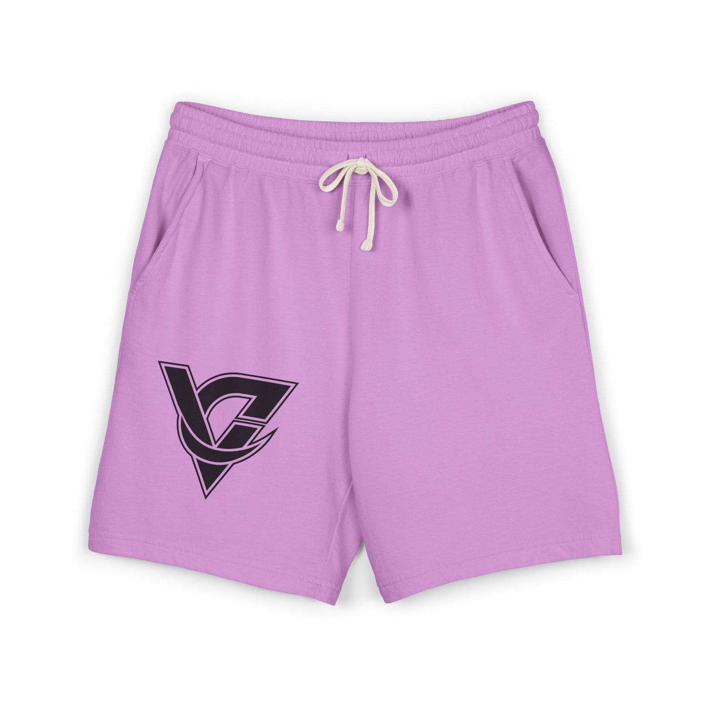 Lightweight Fleece Sweat Shorts — Retro V Logo Casual Lounge Shorts