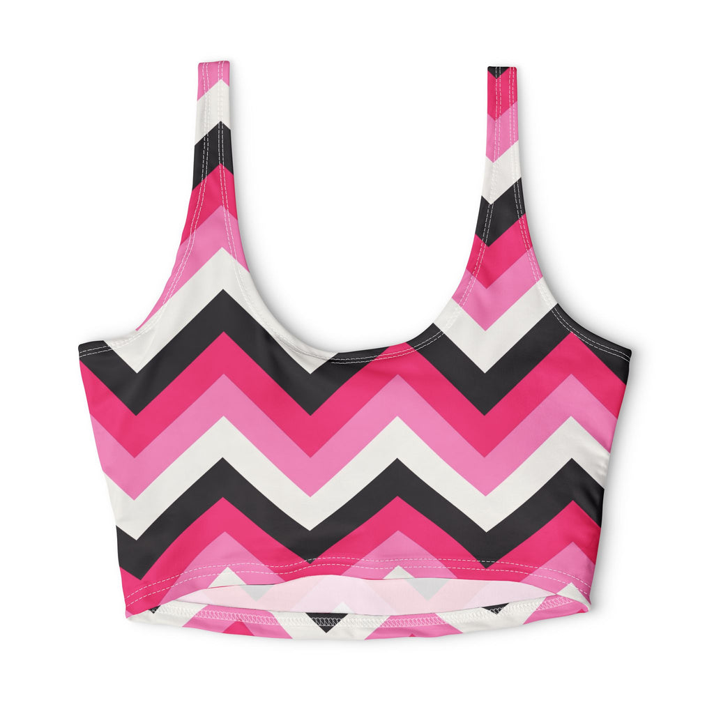 Hot Pink Chevron Sports Bra