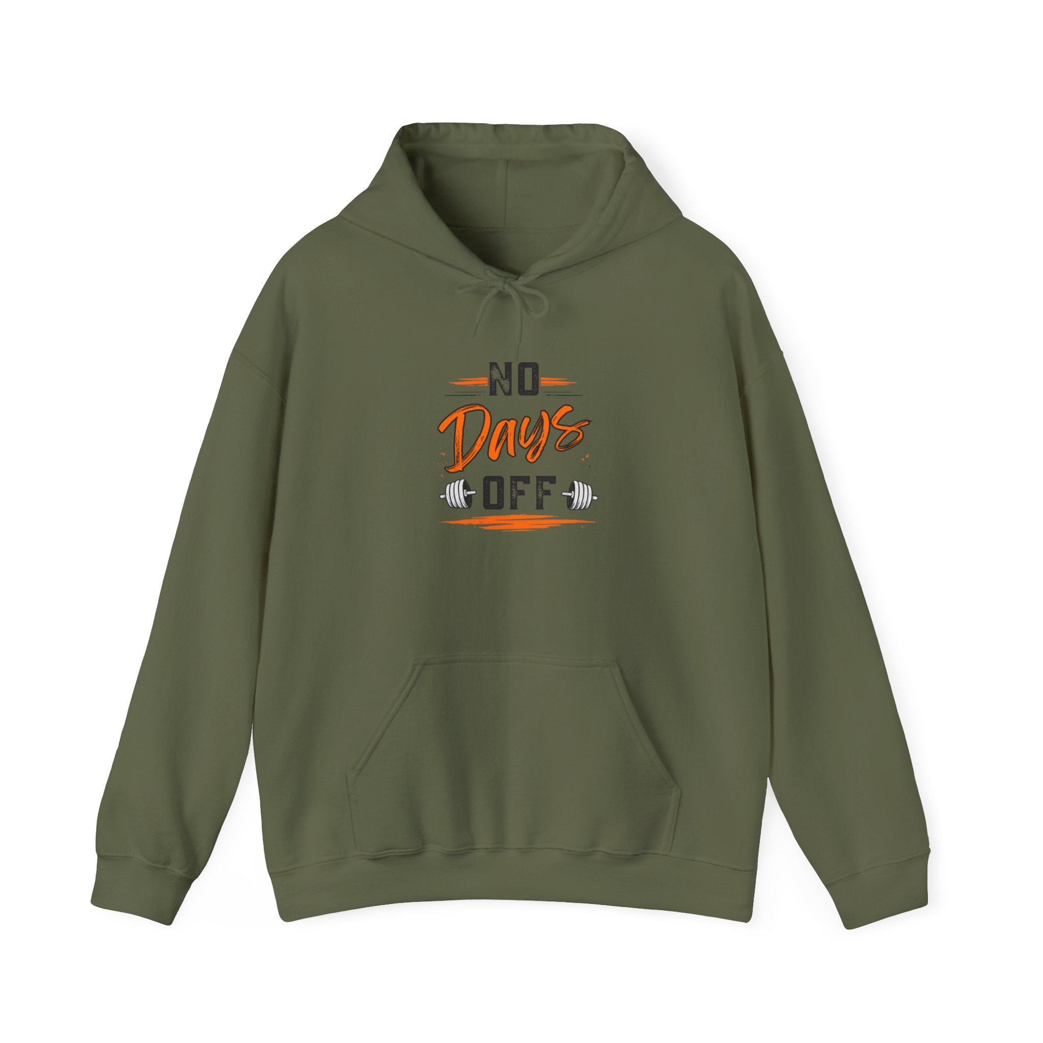 No Days Off | Heavy Hooded Sweatshirt