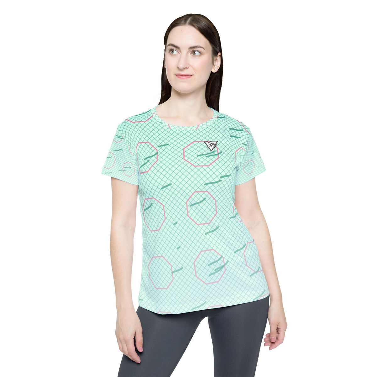 Combat Sports Mint Glow Cage Mesh Women's Sports Jersey