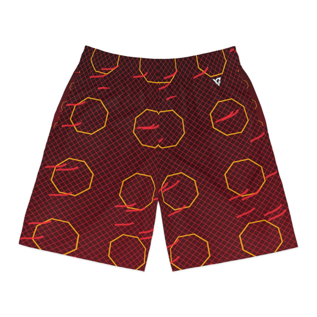 Combat Sports Crimson Blaze Cage Mesh Men's Athletic Shorts with Pockets