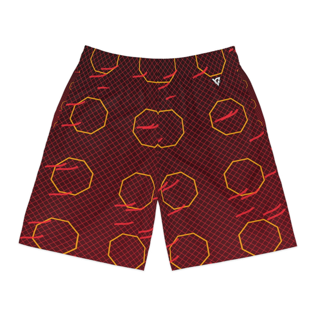 Combat Sports Crimson Blaze Cage Mesh Men's Athletic Shorts with Pockets